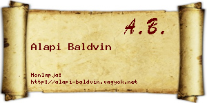 Alapi Baldvin névjegykártya